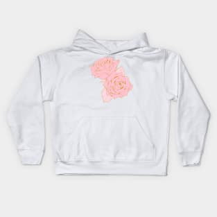 Pastel Pink Roses Kids Hoodie